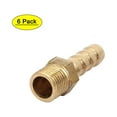 thumbnail image 1 of 1/8BSP Male Thread 6mm Hose Barb Tube Fitting Coupler Connector Adapter 6pcs, 1 of 5