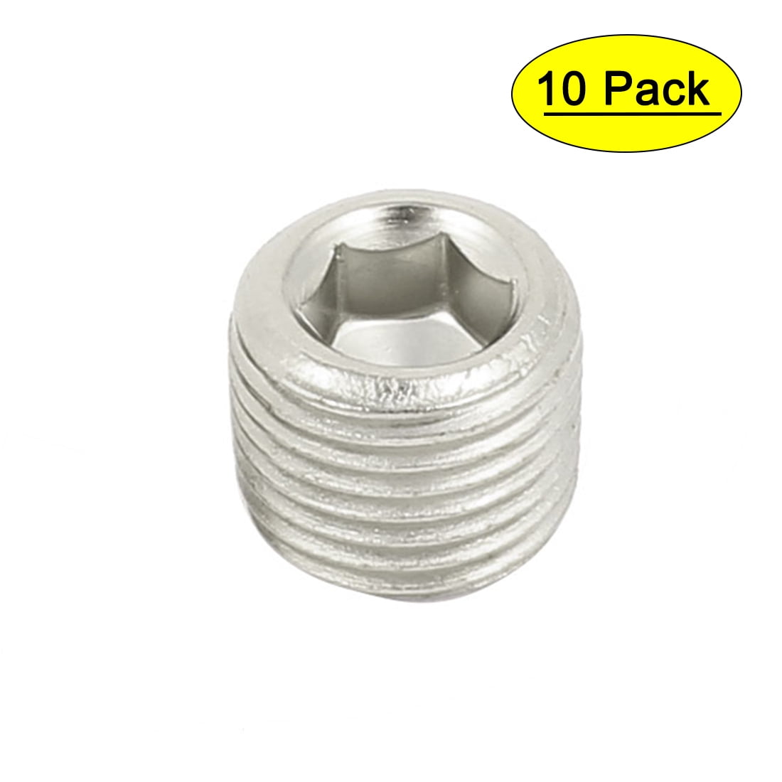 1/8BSP Male Thread Hex Socket Head Pipe Plug Connector Fitting 10pcs