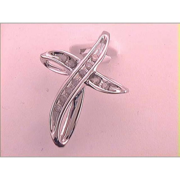 1/8CT-DIA CROSS PENDANT
