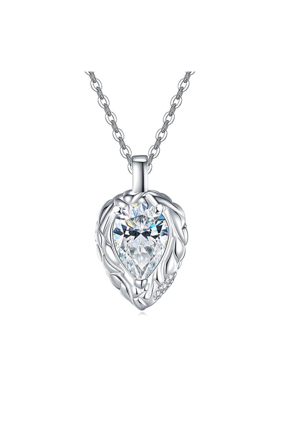 1.8CT Moissanite Necklace for Women D Color VVS1 Lab Created Diamond Necklace 925 Sterling Silver Chain Necklace Jewelry 40+5CM