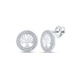 1/8CTWDIA P1P2 GIFT TREE OF LIFE CIRCLE EARRING