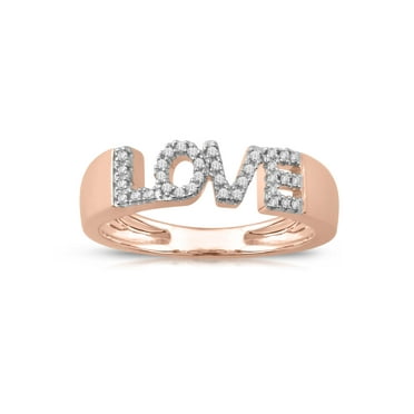 1/8Ct TDW Diamond 10K Rose Gold LOVE Band