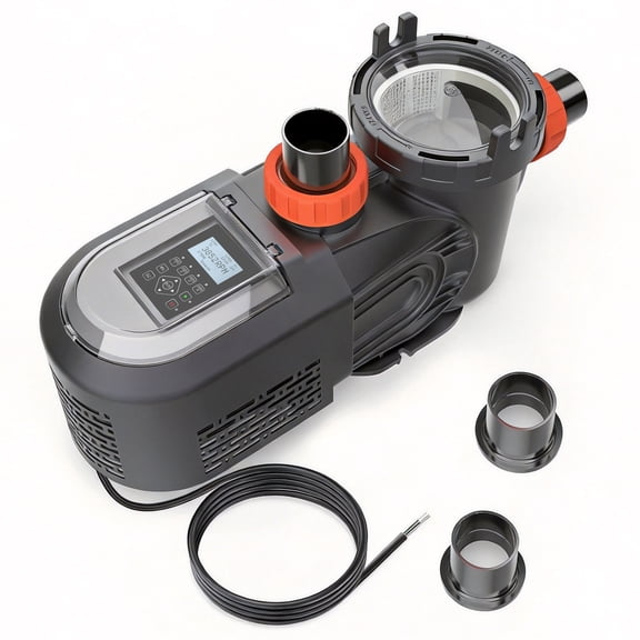 1.8HP Variable Speed Pool Pump for In/Above Ground Swimming Pool, 9114GPH, Programmable Timer for Scheduled Operation, Low Noise, Large Filter Basket, Energy Efficient, 220V