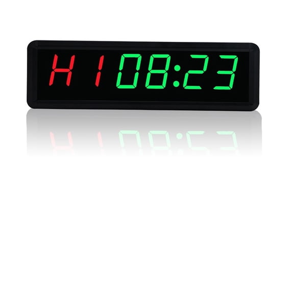 1.8Inch Digits Clock Stopwatch,Gym Timer LED Interval Timer Digital Countdown Wall Clock Fitness Timer For Home