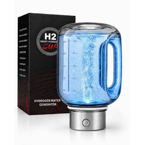 1. 60Oz 1.8L SPE/PEM Hydrogen Water Generator Bottle, Portable Rechargeable H2 Water Machine