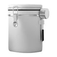 thumbnail image 1 of 1.8L Airtight Stainless Steel Coffee Canister with Date Tracker, Kitchen Food Storage Container for Grounds, Beans, Tea, Flour, and Cereal ( White ), 1 of 8