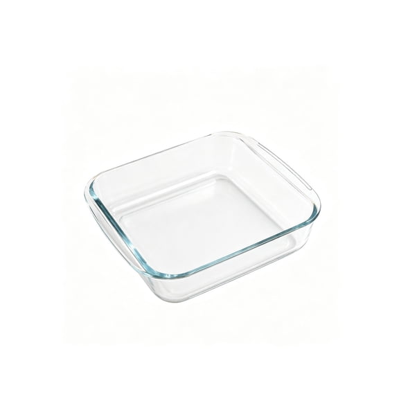 1.8L Square Borosilicate Glass Baking Dish, Thickened Material High Temperature Resistant Oven Microwave Safe Bakeware for Halloween Christmas Cake Meal Prep Food Storage Serving Dish
