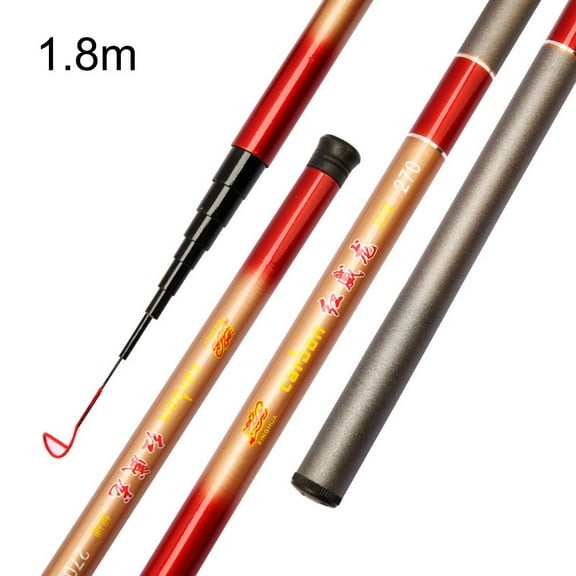 1 8M 3 6M Short Section Fishing Rods, Telescopic FRP Design for Anglers, Comfortable Feel and Powerful Weight Capacity (1.8)