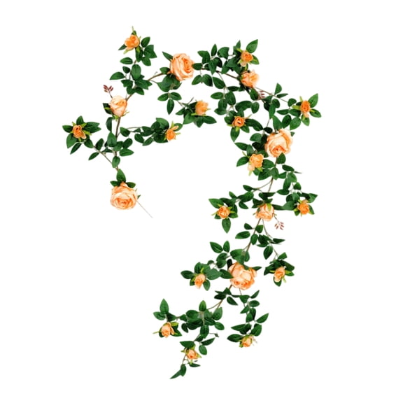 1.8M Artificial Flower Vine Fake Flower Vine Flower For Pipe Cover And Balcony Decoration Lightweight Easy To Install With Green Leaves And Flowers