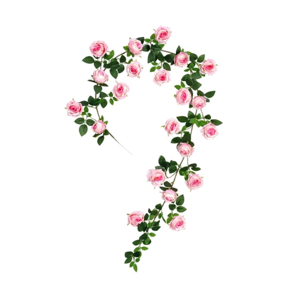 1.8M Artificial Flower Vine, Fake Flower Vine With Realistic Design For Balcony Decoration And Pipe Cover, Home Garden Living Room Bedroom And Office Wall Decor