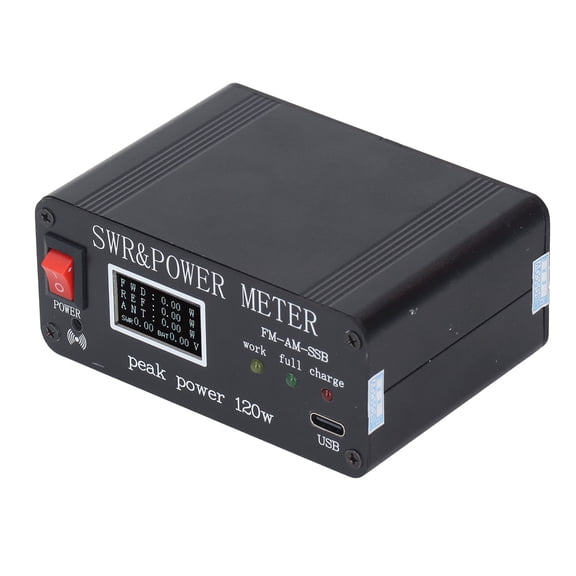 1.8MHz-50MHz SWR Power Meter, 120W Shortwave Antenna Tuner with Type-C Port and OLED Display