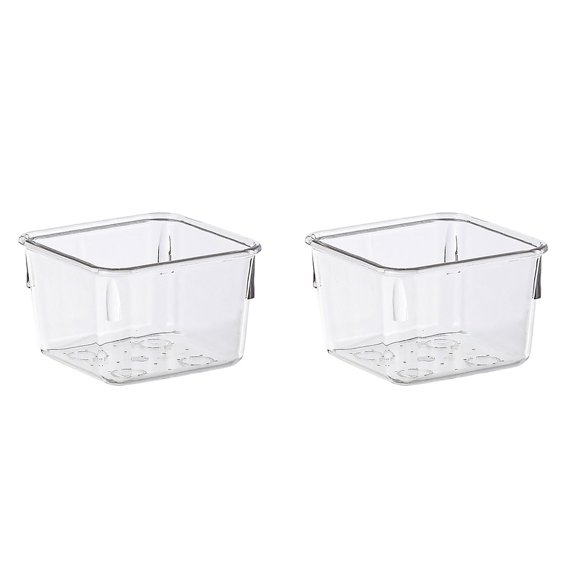 1-8PC Drawer Organizers Clear Storage Bins 2 Sizes with Non Pads Versatile Desk Tray for Kitchen Bathroom Office Dresser Drawer Organizer for Jewelry Makeup Junk Gadgets