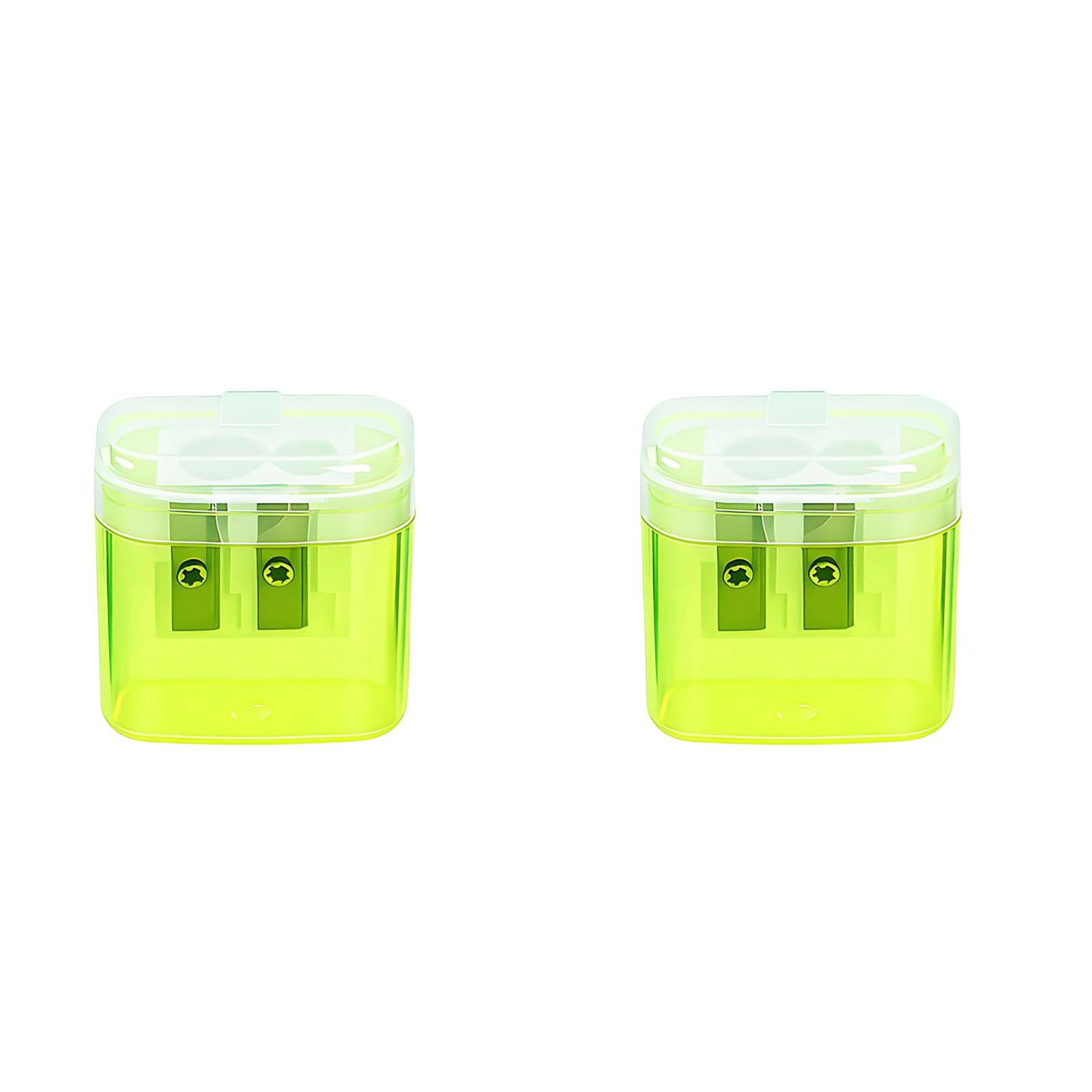 1-8PC Pencil Sharpeners with Lid Dual Holes Handheld Pencil Sharpener ...