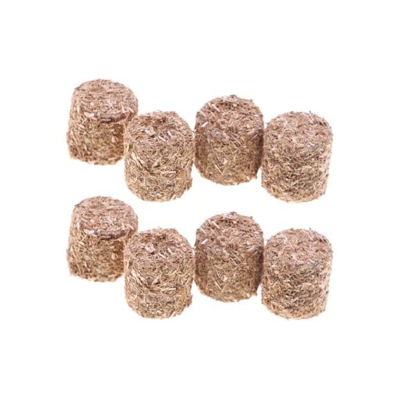 1. 8PCS Natural Wood Hays Bales, Farm Scene Accessories for Craft & Collector Display