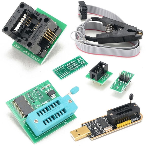 1.8V Adapter 24/25 Series USB Programmer SOIC8 Clip EEPROM BIOS Writer CH341A
