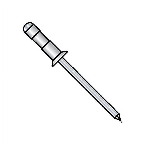 1/8X.155-.312 Multi Grip Countersunk Rivet Zinc (Pack Qty 10,000) BC-C-0414Y