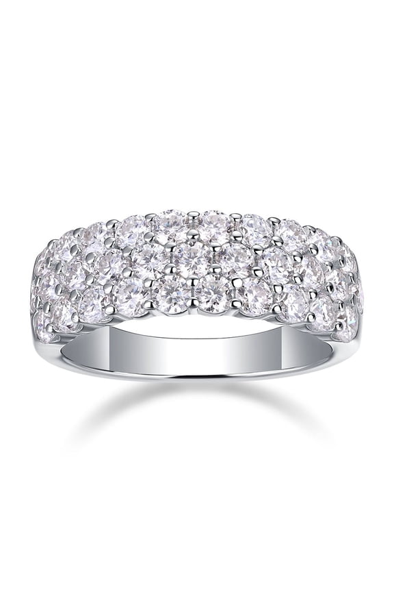 1.8ct/S925 Silver Moissanite Ring, Men's, Women's, Style and Fashion, Party, Engagement, Wedding, Gifts for Men and Women, Wedding Anniversary, GRA Certificate, Platinum Plated 18K