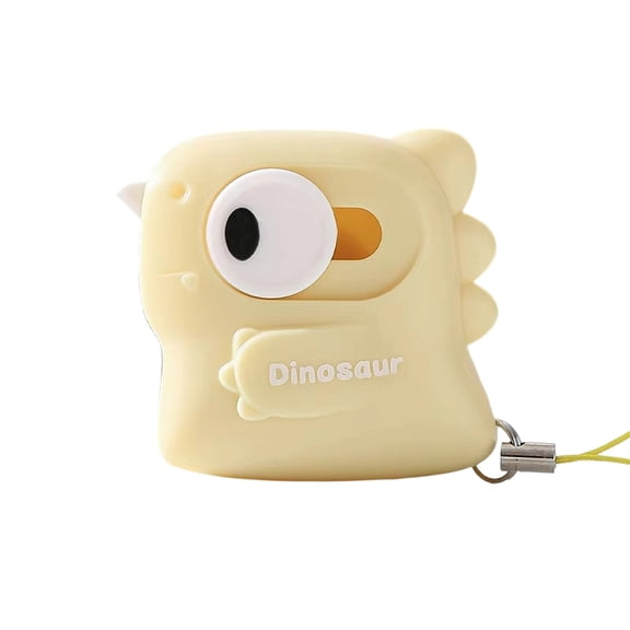 1.8in Cartoon Dinosaur Box Cutter Magnet, Mini Ceramic Package Opener Fridge Magnet, Portable Cute Utility Knife for Mail Package Unboxing (Yellow)