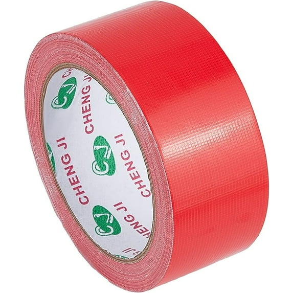 1.8in x 65.6ft Bookbinding Repair Tape Red Fabric Tape Adhesive Duct Tape Safe Cloth Library Book Seam Sealing Hinging Craft Tape for Webbing Repair Camouflage