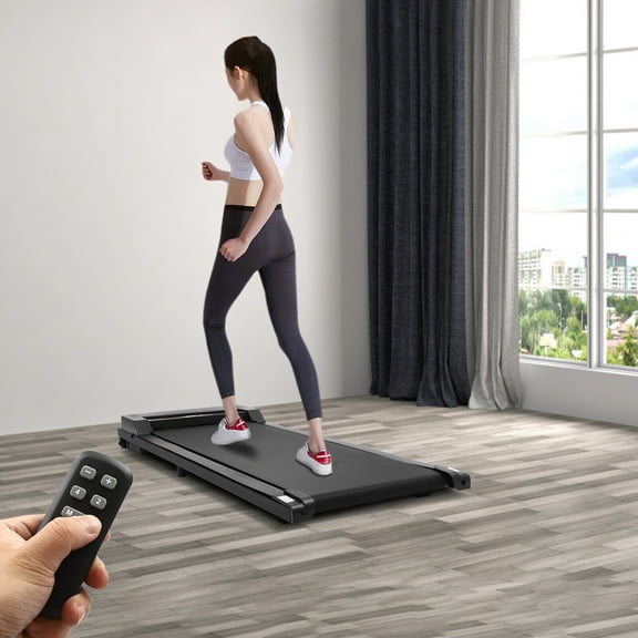 1-8km/h/0.6-5mph Electric Treadmil Under Desk Walking Pad Home Office Fitness Running Jogging LED