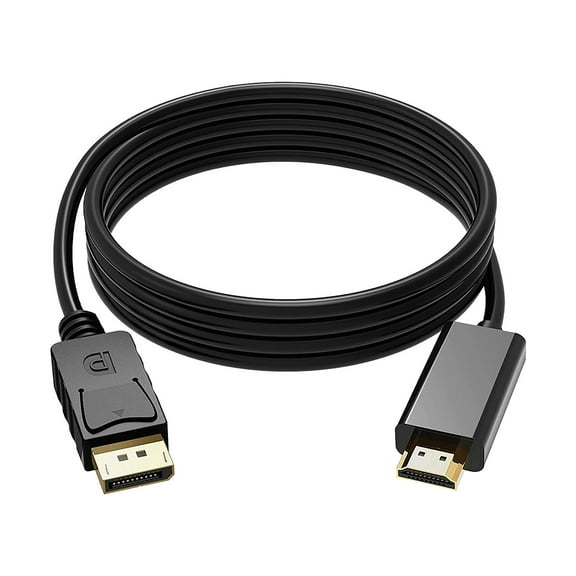 1.8m Black DisplayPort to Adapter 4K DP to Converter for Monitor Projector Black