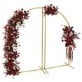 thumbnail image 1 of 1.8m Gold Metal Wedding Arch Backdrop Flower Display Stand Frame Background Rack Prop, Free Standing, 1 of 22