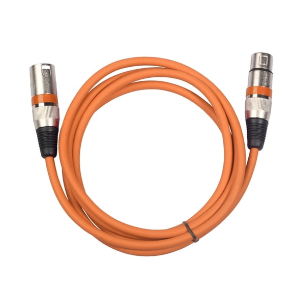 1.8m Orange XLR Microphone Cable, Cosmug Balanced Male-to-Female Audio Wire, Shielded Amplifier Mixer Cord, for Studio Recording, Live Performance and Home Audio Use
