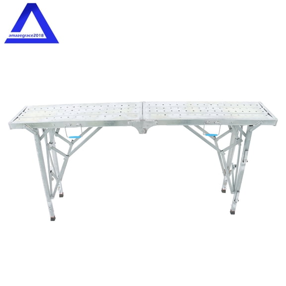 1.8m Portable Folding Scaffolding Platform Work Bench Scaffold Step Ladder
