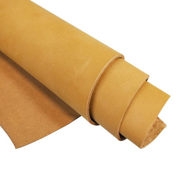 1.8mm-2.0mm Golden Head-Brushed Cowhide Tooling Leather Square Genuine Cowhide