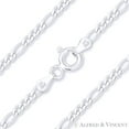 thumbnail image 1 of 1.8mm Figaro / Figaroa Link Italian Chain Anklet in Solid .925 Sterling Silver, 1 of 2