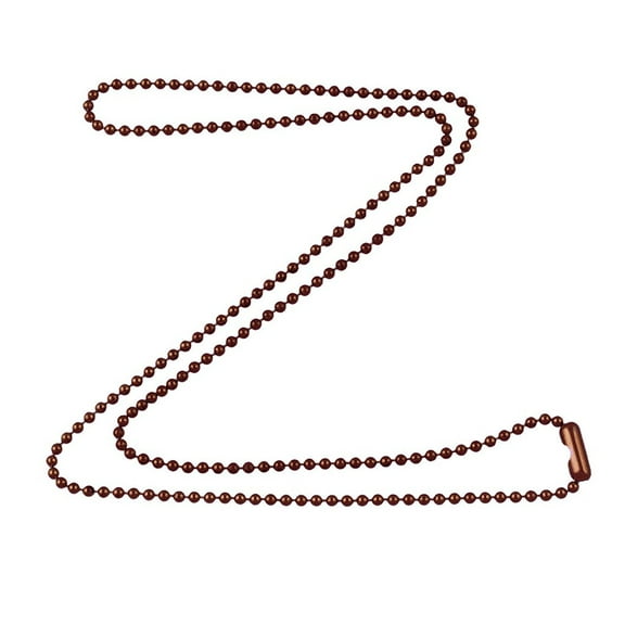 1.8mm Fine Antique Copper Ball Chain Necklace with Extra Durable Color Protective Finish - 18 Inches
