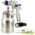 thumbnail image 1 of 1.8mm HVLP Suction Feed SPRAY GUN w/ AIR REGULATOR Auto Paint Basecoat Clearcoat, 1 of 6