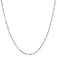 thumbnail image 1 of 1.8mm Solid .925 Sterling Silver Flat Cuban Link Curb Chain Necklace, 28 inches, 1 of 7