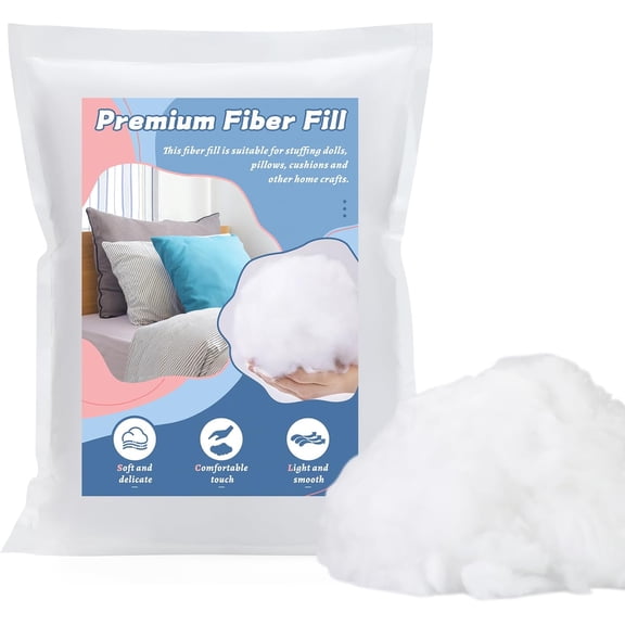 1.8oz Polyfill Stuffing, Polyester Fiberfill Stuffing for Small Stuffed Animals, (1.8oz-1.87 lb) Fluff Premium Fiber Fill Crochet Stuffing for Crafts Diy Stuffing /50g