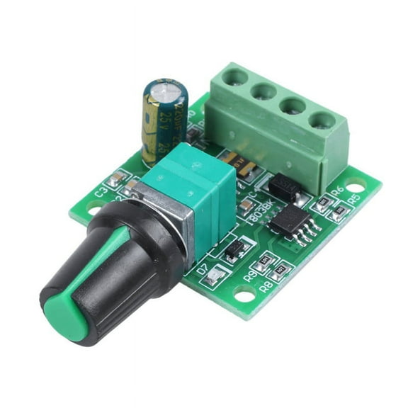 1.8v 3v 5v 6v 7.2v 12v 2A 30W DC Motor Speed Controller (PWM) 1803BK Adjustable Driver Switch,1 x DC Motor Speed Controller,Green