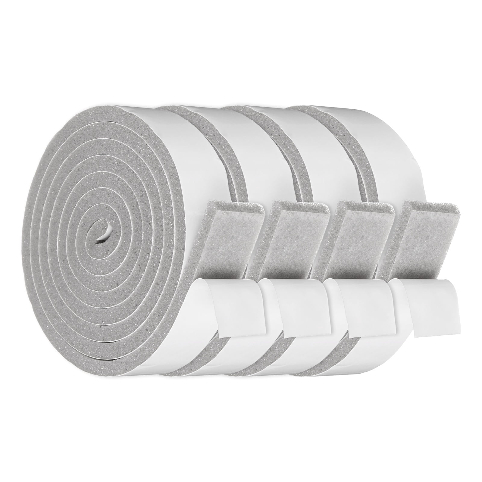 1-9/16" x 5/16" Foam Weather Stripping, Self Adhesive Door Seal Insulation Strips, Soundproofing Foam Seal Tape for Door/Window, Air Conditioning (26.25 Ft Total Length in 4 Roll)