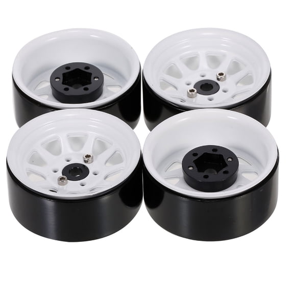 1.9’’ Beadlock Wheel Hubs Remote Control Offroad Universal Wheel Rim Set 4PCS for 1:10 Car Toy SCX10 Model Vehicle Part