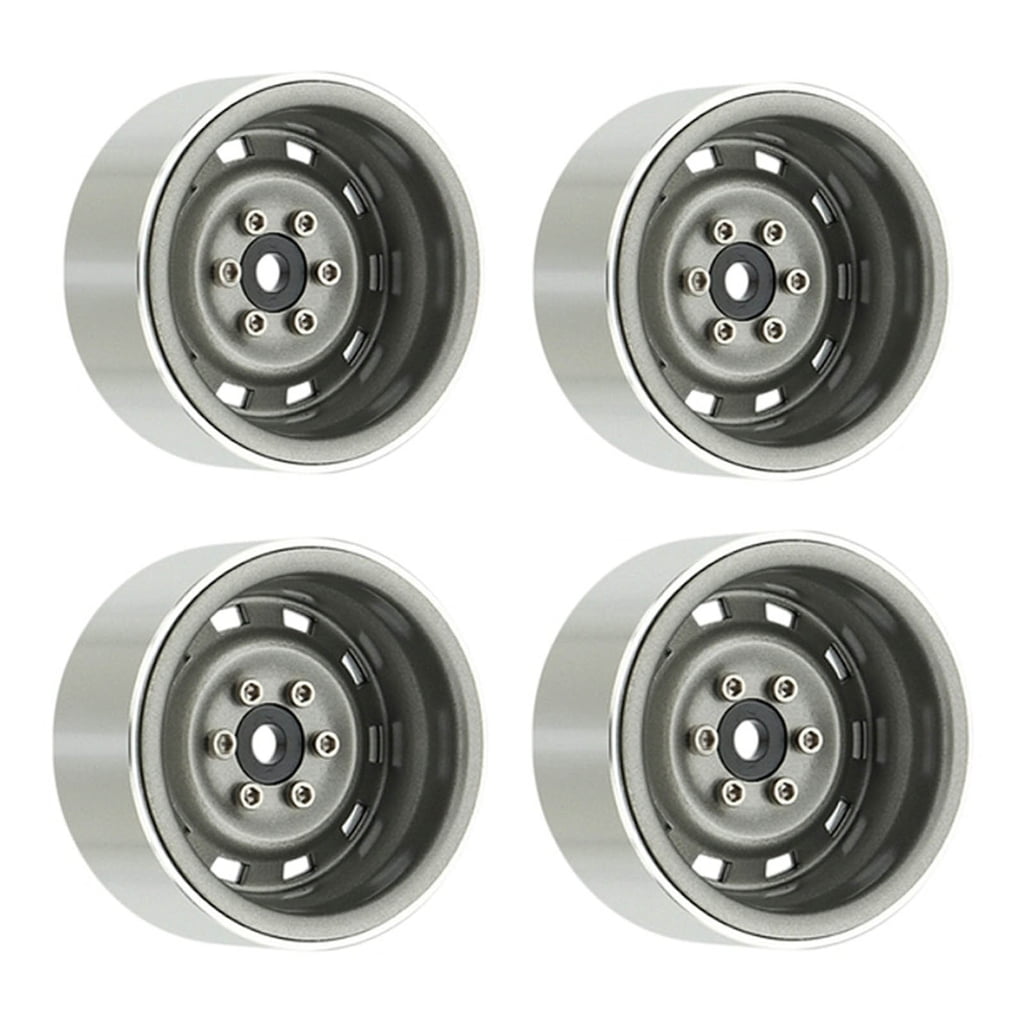 Metal Rim Music 1.9’’ Beadlock Wheel Rims Metal Wheel Hubs Wheel Rims Set of 4PCS for 1 ...