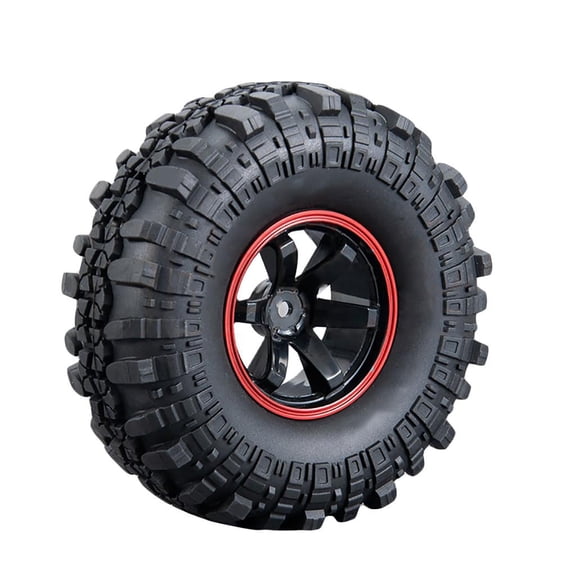 1.9 Beadlock Wheels and Tires 1/10 Rc Crawler Accessories for Rc Rock Crawler Hobby Rc Trucks Durable Rubber Replacement Part Single Unit