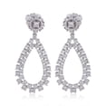 thumbnail image 1 of 1.9 TCW Solid 14 Kt White Gold SI Clarity HI Color Diamond Handmade Dangle Earrings, 1 of 3