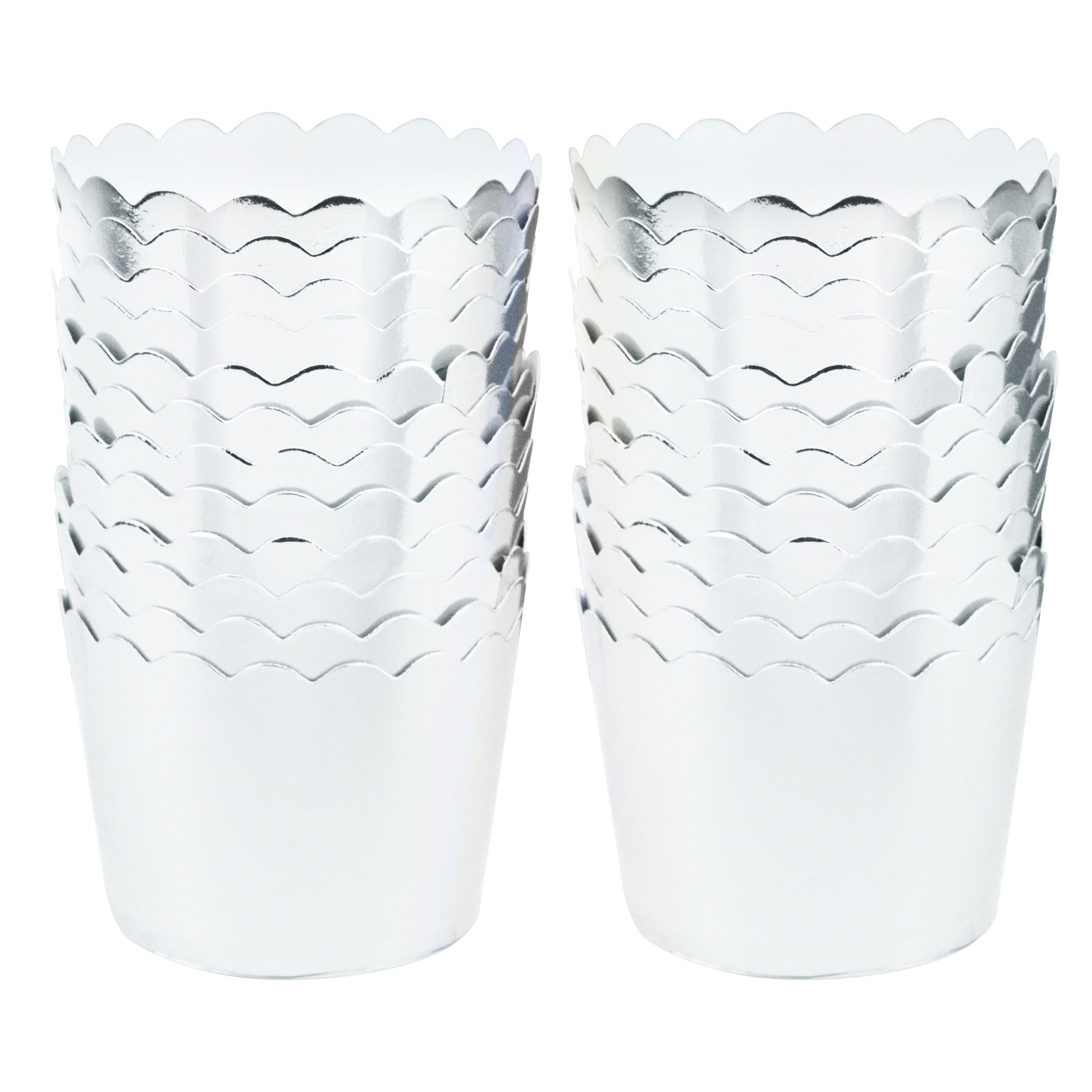 One Way Cups Way To Celebrate Silver Foil Treat Cup 1.9 inch Dia x 1.73 inch H for ...