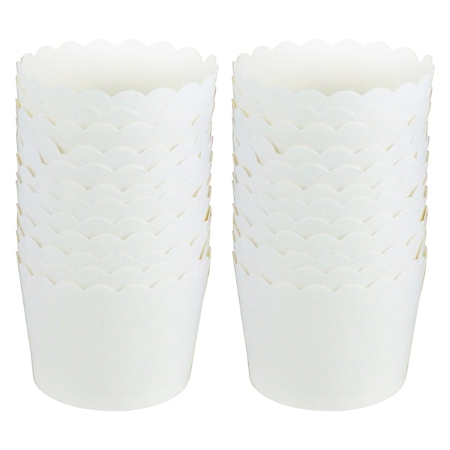 One Way Cups 1.9 in Dia Bottom x 1.73 in H, 24 ct White Paper Treat Cup, Everyday ...
