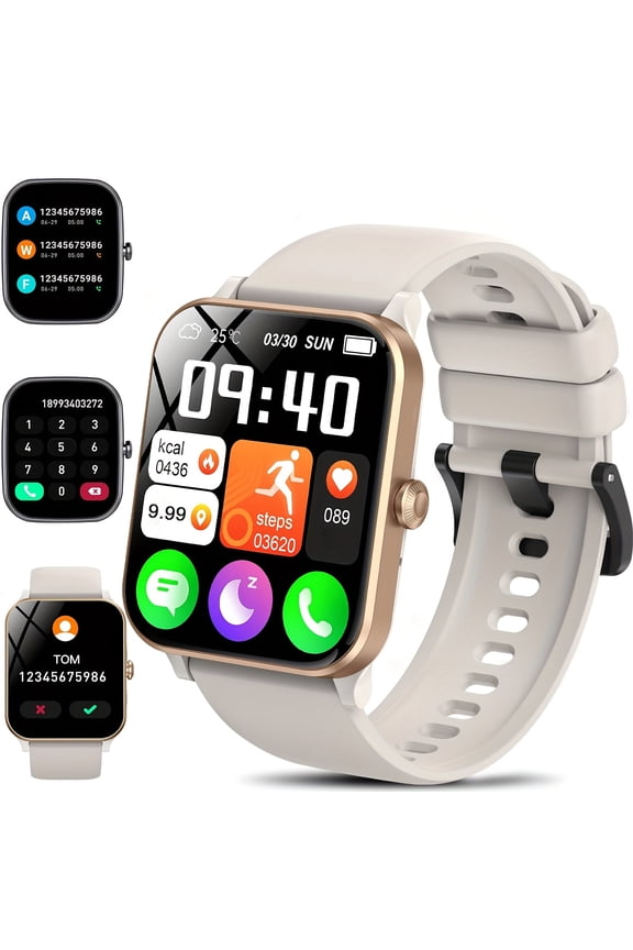 1.9-inch AMOLED Screen Smart Watch, 7-day Battery Life+IP68, Wireless Calling, Information+call Reminder, Monitoring, Step Counting Calorie Calculation Sports Watch, Aluminum Alloy Ultra Light Body