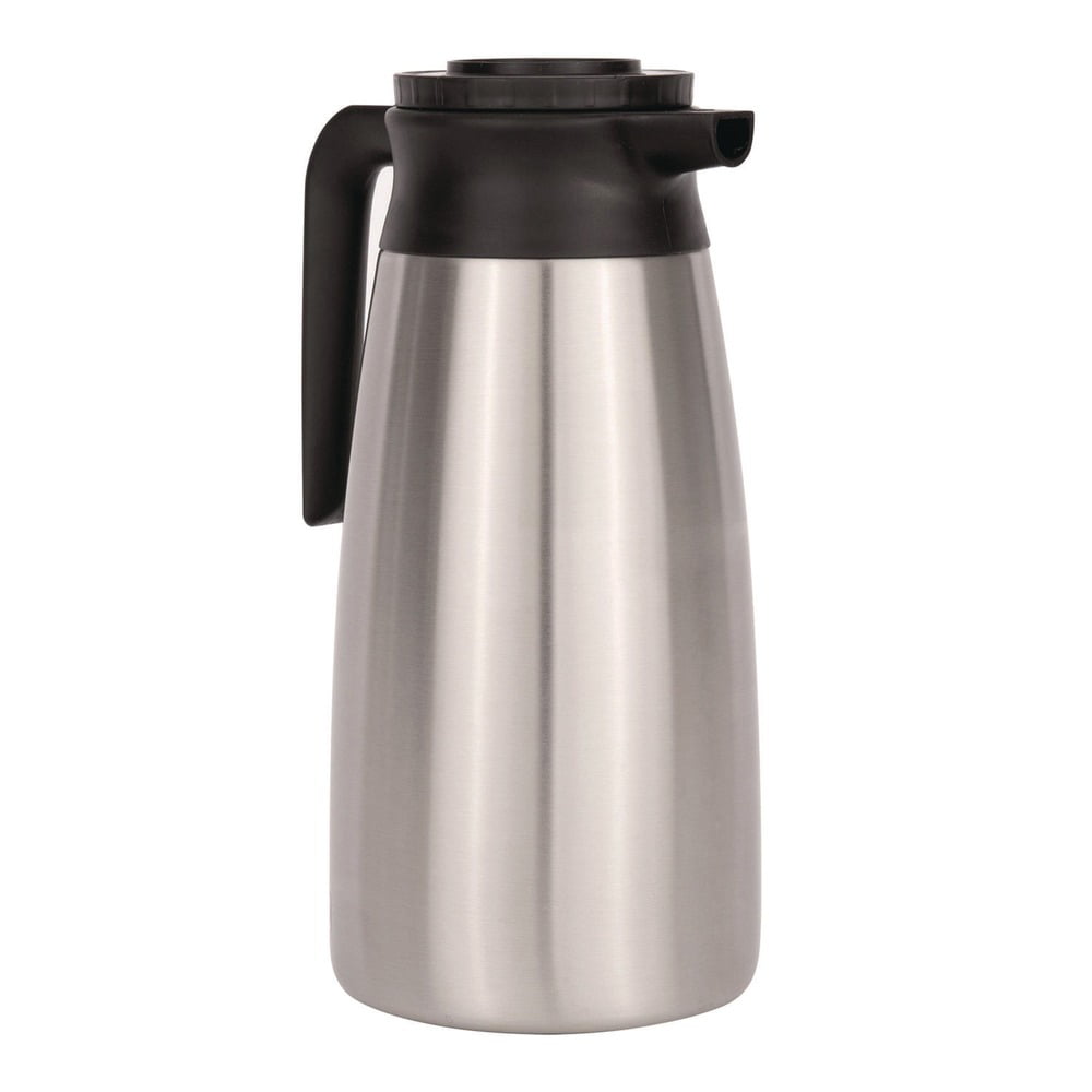 BUNN 1.9 Liter Thermal Pitcher, Stainless Steel/Black - BUNVACPIT19