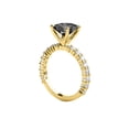 thumbnail image 1 of 1.90 CTW 14K Yellow Gold Black Diamond Ring with Diamonds Princess Cut Solitaire With Accents Unique, 1 of 5