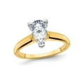 thumbnail image 1 of 1.90 Carat (Ctw Color D-E-F) Synthetic Pear-Cut Moissanite Solitaire Engagement Ring in 14K Yellow Gold, 1 of 6