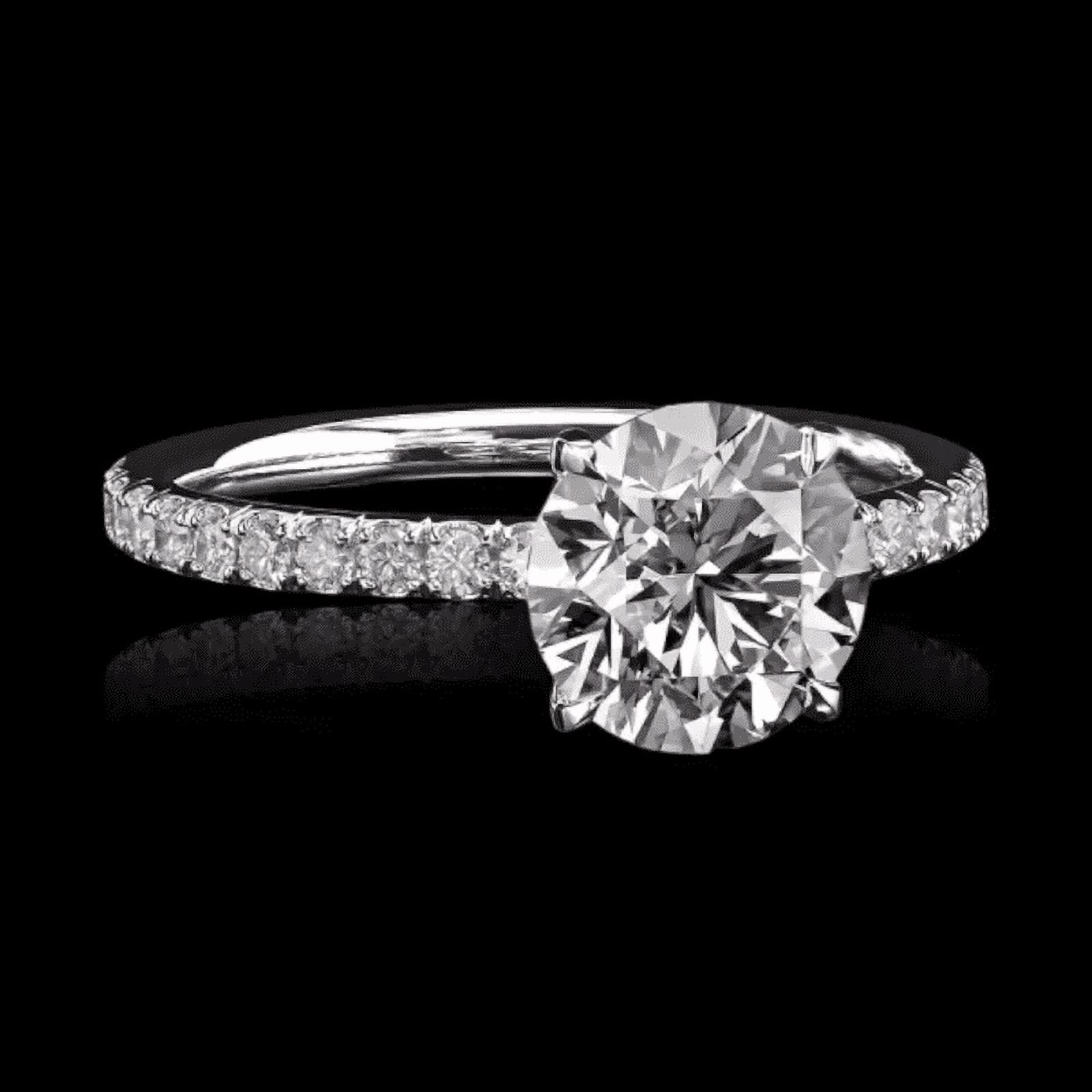 1.90 Carat Round IGI LabCreated Diamond Engagement Ring in 14K White