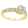 thumbnail image 1 of AFFY 1.90 Ct White Natural Diamond Engagement Solitaire Ring in 14k Yellow Gold Ring Size - 6.5, 1 of 1