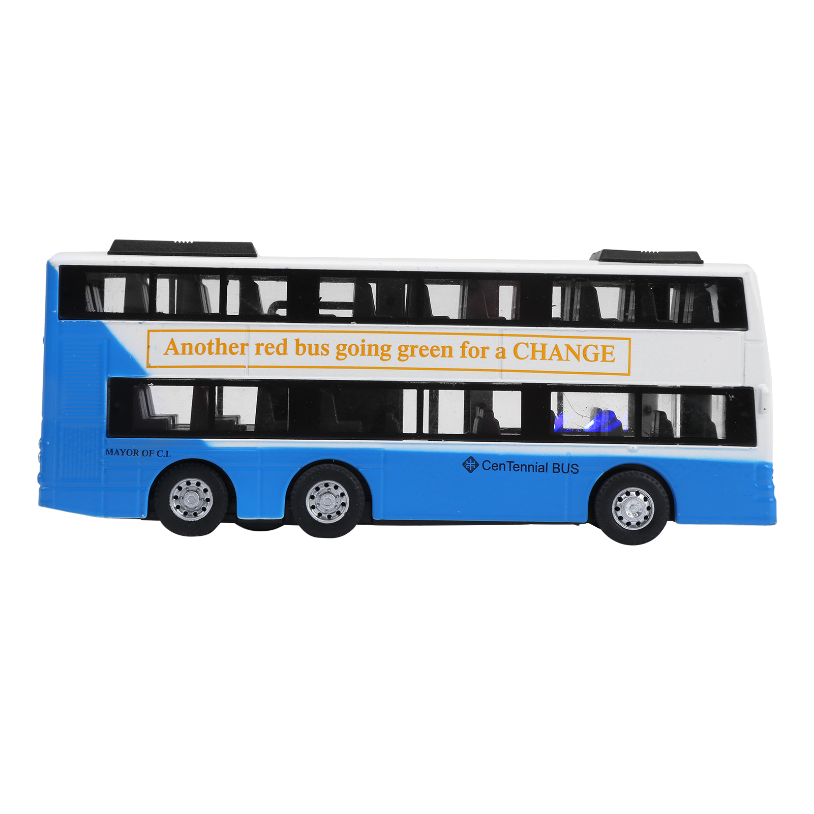 1:90 DoubleDecker Model PullBack Children Vehicle Toy Model with Light ...