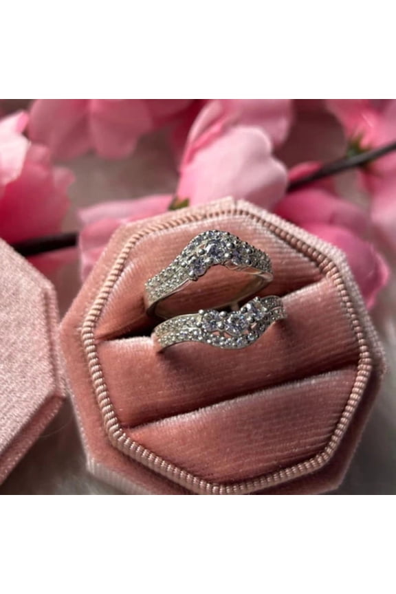 1.90Ct. White Diamond Ring Enhancer- Wedding Engagement ring Jacket